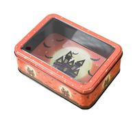 Mwqpgyh Tarro de galletas de Halloween, latas de galletas, latas de almacenamiento, latas vacías para galletas, lata de metal rectangular, latas de metal vacías festivas para aperitivos y chocolate