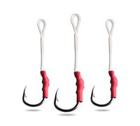 MWUCAIXIA Plantilla de compensación de pesca, 50 piezas PC S, gancho de pesca de acero inoxidable, gancho lento para volar con accesorio de metal, anzuelo auxiliar, juego de anzuelos portátiles (color
