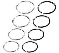 MWUMRCM Anillos de Nariz Pendientes de Aro,8 Piezas Anillos de Nariz Pendientes de Aro,316L Acero Quirúrgico Sleeper Pendientes de Aro Septum Clickers Anillo - 6 mm 8 mm 10 mm 12 mm