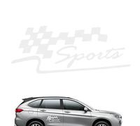 MWZBTG Calcomanías para autos con letras,Pegatinas para autos deportivos - Pegatinas para coche con bandera de de celosía - Calcomanías automotrices de estilo deportivo, pegatina exterior automotriz