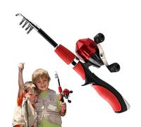 MWZBTG Caña de pescar para niños - Equipo de acero plegable | Caña de pescar extensible para niños | Para y niñas Juguetes Principiantes Pascua Cumpleaños Día del Niño Navidad Año Nuevo Interior