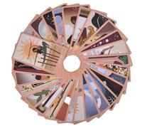 MWZBTG Cartas de tarot para principiantes - 78 tarjetas de adivinación - juguete mítico para interpretación del futuro, tarot portátil para meditación, asesoramiento espiritual, astrología, para