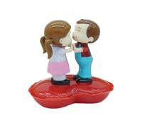 MWZBTG Figura Decorativa Para Salpicadero,Adorno con Energía Solar para Coche | Estatuillas Coleccionables Pareja Beso, Adorno Divertido Cabeza Móvil Para Camión Sedán Hogar Escritorio