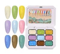 MWZBTG Gel Sólido Para Uñas,Manicura En Gel 9 Colores - Pegamento Para Extensiones De Uñas Con Relieve 3D Para Cumpleaños Salón Novias Puntas Francesas Manicura En Casa Niñas Y