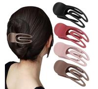 MWZBTG Horquillas Pato | Sujetador Portátil Para Seccionar Cabello | Horquillas De Moda 4 Piezas, Pinzas Decorativas Para Niñas, Damas Y Mujeres, Para Viajes, Vacaciones Y Trabajo