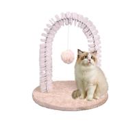 MWZBTG Poste De Frotado Para Gatos - Masajeador Rascador Para Mascotas Con Tabla,Poste De Frote Con Cerdas Eliminador De Pelo Para Interior Y Exterior