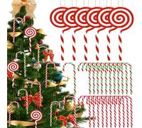 MWZEAUL Adornos Arbol Navidad, 30PCS Plástica Bastones de Caramelo de Navidad, Adornos de Navidad para el Arbol, Piruletas Adornos Navideños Colgante para Decoración de Fiesta de Vacaciones