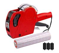 MX-5500 - Pistola de etiqueta de precio de 8 dígitos con 5000 etiquetas adhesivas, kit de pistola de precios para oficina, tienda minorista, tienda de comestibles (A/rojo)