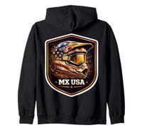 MX USA American Motocross Rider Dirt Bike Lover Dirt Bike Sudadera con Capucha