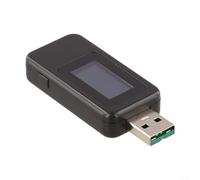 MX18L Probador USB con soporte de pantalla a color para QC2 0 0 PD Protocolos Voltaje Corriente Potencia Monitor en tiempo real (negro)