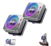 MX2 Magnetic Cell Phone Cooler, 30W Magnetic Heat Dissipation King, Portable Mobile Phone Cooling Fan, for Live Streaming, Mobile Gaming, Outdoor Vlog (2Pcs)