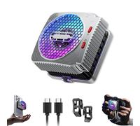 Mx2 Magnetic Cell Phone Cooler, Magnetic Phone Cooler, with Dual Semi-Conductor Cooling Chip, for Live Streaming, Mobile Gaming (Set A)