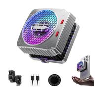 MX2 Magnetic Cell Phone Cooler, MX2 Glacier Radiator, Portable 30W Magnetic Heat Dissipation King, with RGB Light with Dual Semi-Conductor Cooling Chip, for Tiktok Live Streaming, Outdoor (#1 PCS)