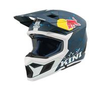 Kini Red Bull MX3 1.0 Casco de motocross juvenil, blanco-turquesa-azul, tamaño L