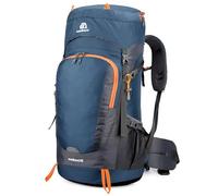 Mxaeyar Mochila de senderismo de 65 litros con cubierta para la lluvia, mochila ligera para camping, mochila grande de senderismo para hombres y mujeres, mochila impermeable para viajes al aire libre