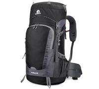 Mxaeyar Mochila de senderismo de 65 litros con cubierta para la lluvia, mochila ligera para camping, mochila grande de senderismo para hombres y mujeres, mochila impermeable para viajes al aire libre