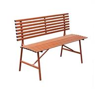 MXAXHH Bancos para Exterior para 2 Personas, Banco Jardin con Respaldo, Apto para Jardines, Patios, Patios Traseros y Parques(Brown)