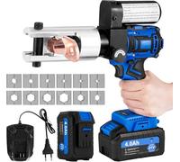 MXBAOHENG 10-300MM² Crimpadora de alambre hidráulica recargable con 2 baterías 21 V 4 A Crimpadora Terminales Electricos 60 KN Alicates de Presión Hidráulicos para narices de cobre y aluminio