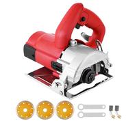 MXBAOHENG 2800W Cortadora eléctrica de azulejos 0-45 grados Sierra seca para azulejos Profundidad de corte 0-30mm Sierra eléctrica para azulejos con 3 cuchillas para cerámica/azulejos (cuchilla 110mm）