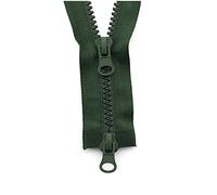 MXBAOHENG 5# 80/90/100/120/150cm Resina Colorido Doble Cremallera Sliders Zipper Ejercito Verde, 5 de 80cm