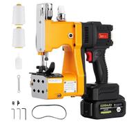 MXBAOHENG Maquina de coser saco a bateria velocidad ajustable 18 V 5200mAh cierre de bolsas Industrial máquina de cierre de bolsas de mano para arroz/sacos/tejido/papel/bolsas de plástico GK9-900D