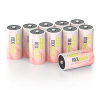 MXBatt CR123A 3V Batería de Litio 1700mAh de Alta Potencia para Cámaras de Fotos, Videocámaras, Linternas y Otros Dispositivos 10 Años de Vida útil 10 Piezas