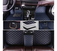 MXBCHBOK Coche Alfombrillas Delanteras, para BMW 5 Series 520 525 528 530 2004-2019 Todo Tipo Clima Protección Impermeable Alfombras Coche,H Black Blue