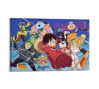 MXBFYEEB Póster decorativo con diseño de sombrero de paja, diseño de piratas, cabeza de huevo, póster decorativo para pared e imagen artística moderna para decoración de dormitorio familiar, 40 x 60