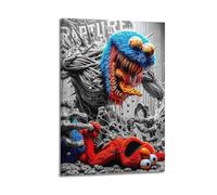MXBFYEEB Póster decorativo de Barrio Sésamo, lienzo para pared, póster de pared e imagen artística moderna para decoración de dormitorio familiar, 60 x 90 cm