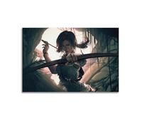 MXBFYEEB Póster decorativo de Lara Croft Tomb Raider con diseño de videojuegos, lienzo para pared e impresión artística moderna para dormitorio familiar, 20 x 30 cm