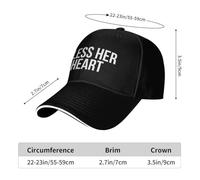 MXCBFIJG Gorra de béisbol Bless Her Heart Diseño para Hombres y Mujeres Gorra de Camionero Primavera Streetwear Senderismo Pesca Dropshipping Gorras de béisbol
