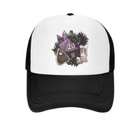 MXCBFIJG Gorra de béisbol Personalizada de Witchy D20 Gaming Dice para Hombres y Mujeres Gorra de Camionero Transpirable para Juegos DND Gorras Deportivas Snapback