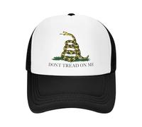 MXCBFIJG Gorra de béisbol Personalizada Don't Tread On Me Gadsden Flag para Hombres y Mujeres Gorra de Camionero Ajustable Personalizada Deportes Snapback Papá Sombreros