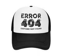MXCBFIJG Gorra de béisbol Personalizada Punk Error 404 Costume Not Found Computer ProgrammerTrucker Hat Performance Snapback Dad Hat
