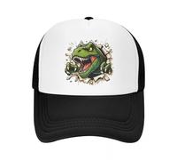 MXCBFIJG Gorra de béisbol Personalizada Wild T-Rex Dinosaur Roars para Hombres y Mujeres Gorra de Camionero Transpirable para Exteriores Gorras Snapback