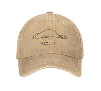 MXCBFIJG Gorras de béisbol Dam It Beaver Retro Desgastado Algodón Gorra de Sol Unisex Outdoor Summer Adjustable Fit Caps Hat