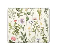 MXDLKSWPOH Alfombrilla de ratón para computadora con base de goma antideslizante, acuarelas de hierbas, flores, alfombrilla de ratón, impermeable, lavable, alfombrilla de teclado portátil para laptop