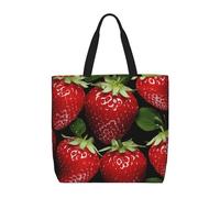 MXDLKSWPOH Bolsa de mano reutilizable para comestibles, pelota de golf en el fuego, bolsas de compras de gran capacidad, bolso de hombro casual, Fresa roja, Talla única