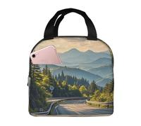 MXDLKSWPOH Lonchera para mujeres y hombres, lonchera aislada Blue Ridge Parkway Mountains, lonchera para picnic y viajes