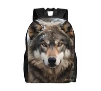 MXDLKSWPOH Mochila de viaje para mujeres y hombres, mochila de mano, un gato atigrado en la hierba mirando a la cámara, bolsa para laptop, mochila ligera e informal, Lmage of Wolf in the Snow, Talla