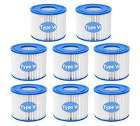 Mxdzshy 8 Piezas Cartucho de Filtro Piscina Tipo Vi Bestway | Filtro de Repuesto para Spa Tipo VI Cartuchos de filtro 58383 Compatible con Miami Vegas Monaco Palm Springs