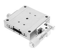 MXG - S60 Plataforma deslizante de 60 x 60 mm, plataforma de traslación lineal manual, plataforma de ajuste fino en acero inoxidable con carril de bolas para medición óptica y
