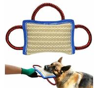MXGRAPHIC Almohada de mordida for adiestramiento canino con 3 Asas de Cuerda, Juguete de Yute Resistente y Duradero for Perros agresivos, medianos y Grandes.