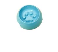 MXGRAPHIC Cuencos de alimentación Lenta, antivuelco, antiahogo y Antideslizantes, Especiales for Perros bichón frisé, Corgi, Osito de Peluche y Bulldog francés.(BLU,L)