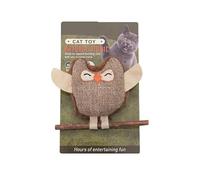 MXGRAPHIC Juguetes de Hierba gatera con Forma de búho, Divertidos, con Plumas de Hierba gatera, Resistentes a Las mordeduras y a los Dientes, for Mascotas.(Brown Owl,Note Any 3 Colors)