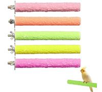 MXHBSTP Juego de 5 perchas para loros, perchas para pájaros para jaula, perchas para periquitos, adecuadas para propietarios de aves que buscan soluciones de mantenimiento de garras
