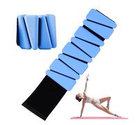 MXiiXM Juego de 2 pesas de entrenamiento de silicona ajustables para hombre y mujer, peso portátil para tobillo/muñeca, adecuado para yoga, danza, ejercicios de piscina y correr, 0,9 kg (azul)
