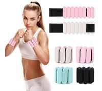 MXiiXM Pesas de muñeca, 2 pesas de tobillo para mujeres y hombres, pulseras de silicona ajustables adecuadas para caminar, yoga y gimnasio, entrenamiento de brazos y piernas, 2 libras (rosa)