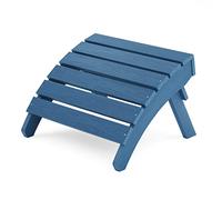 MXIMU Otomana plegable Adirondack, reposapiés de plástico Adirondack, otomana premium para todo tipo de clima para sillas Adirondack, amplio uso en patio, jardín, césped, porche, junto a la piscina