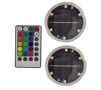 MXITA 6 Luces LED solares for Piscina, luz LED Sumergible magnética, lámpara de Pared Solar subacuática, luz Nocturna for Piscina, ventosas for Acuario (Color : 2 Lamp 1 Controller)